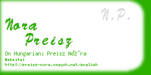 nora preisz business card